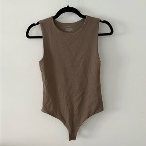 Nuuds Ribbed Crewneck Sleeveless Bodysuit